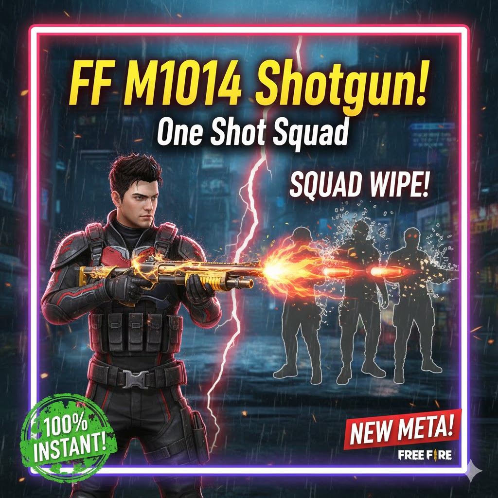 FF M1014 Shotgun: One Shot Squad OB46 Trik Pro 2025!
