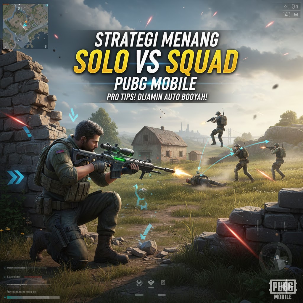 Strategi Menang Solo vs Squad PUBG Mobile Erangel