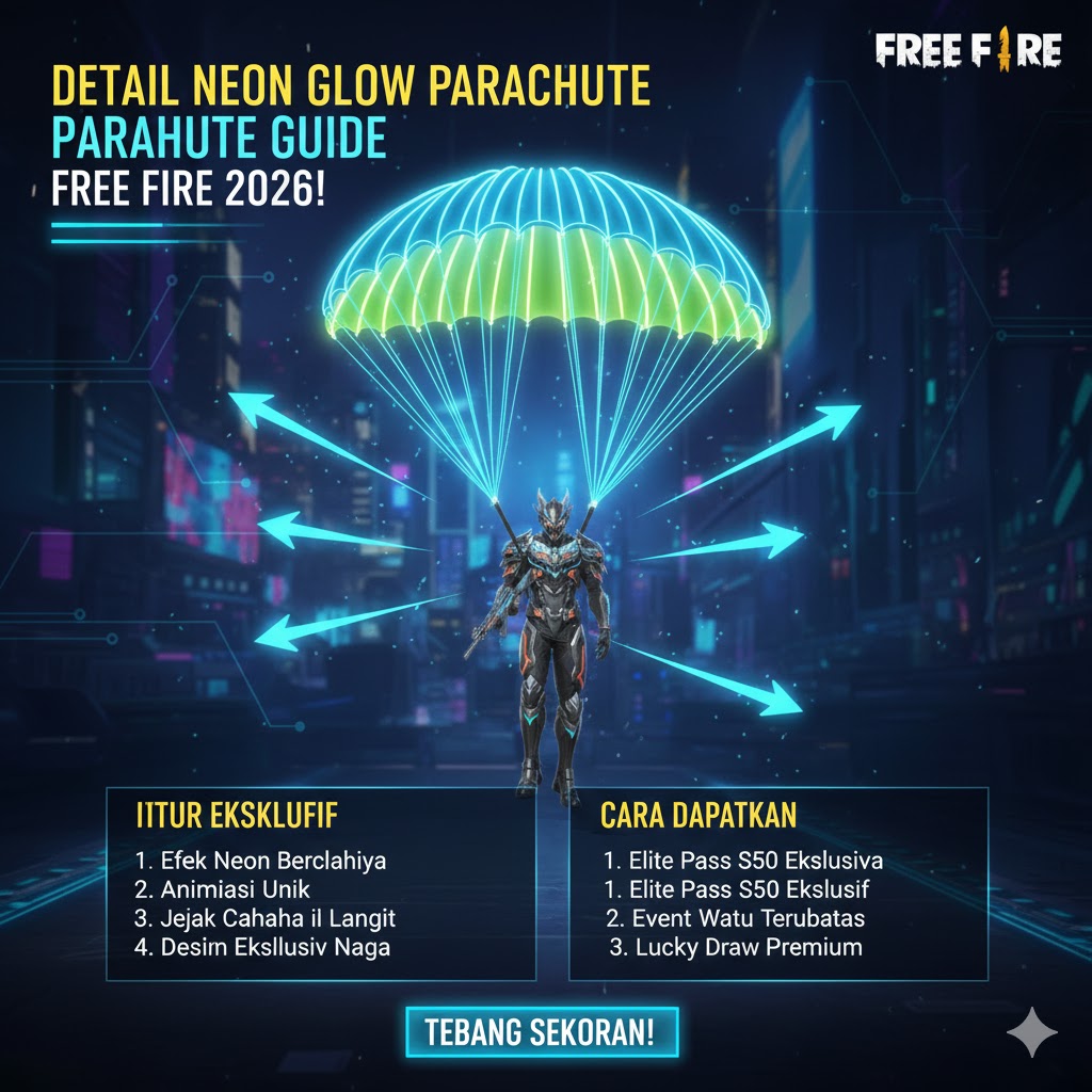 Detail Neon Glow Parachute Guide Free Fire 2026!